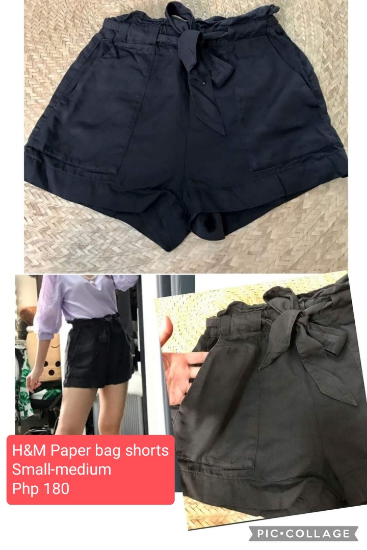 H M paperbag shorts Women s Fashion Bottoms Shorts on Carousell