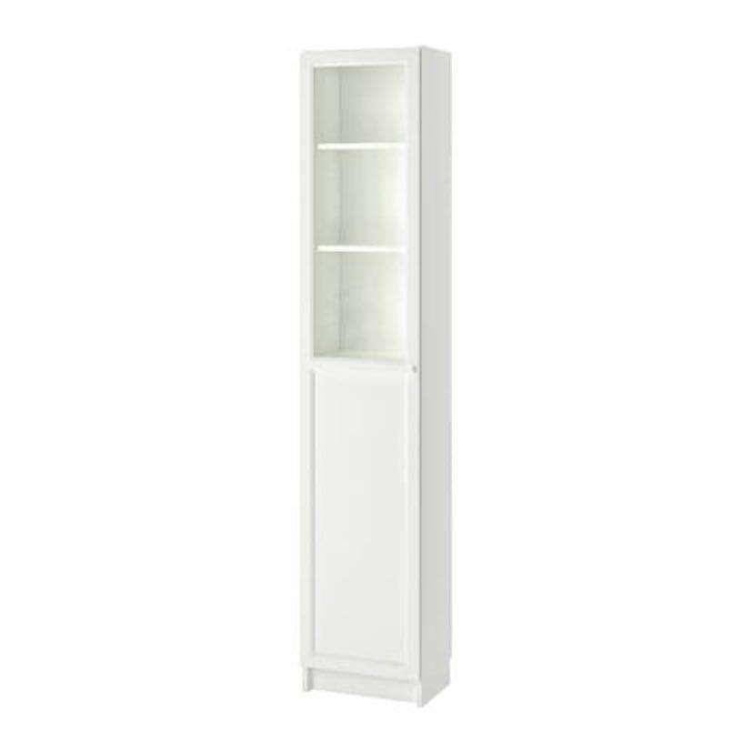 IKEA Billy Bookcase with panel/glass door + customised handle