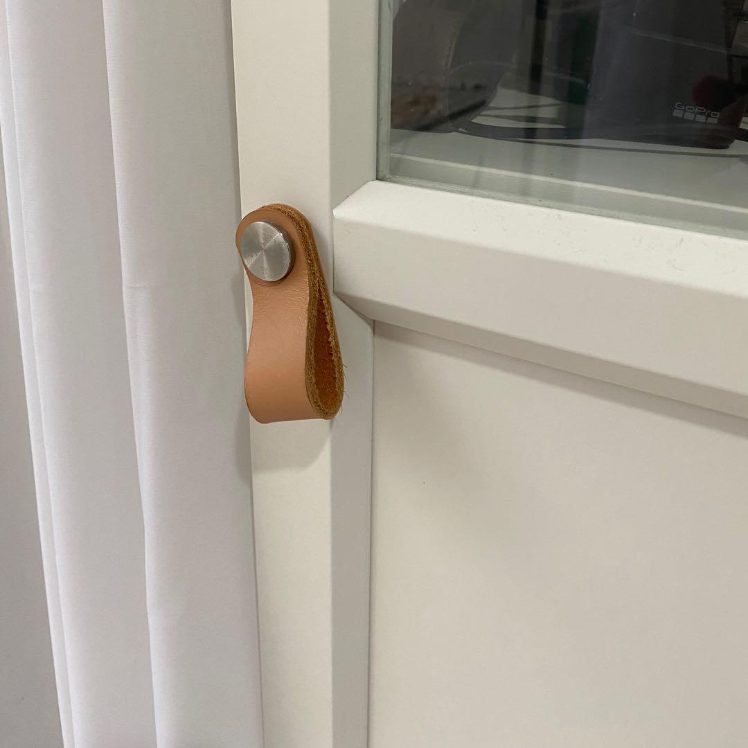 IKEA Billy Bookcase with panel/glass door + customised handle