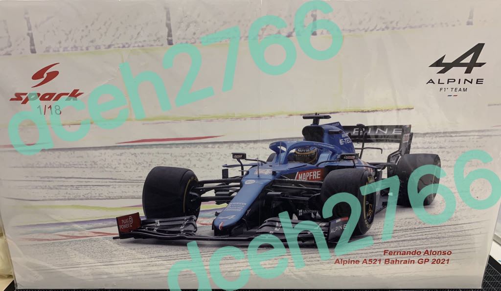 Fernando Alonso Alpine F1 Team A521 Formula 1 Bahrain GP 2021 Limited  Edition 1/43
