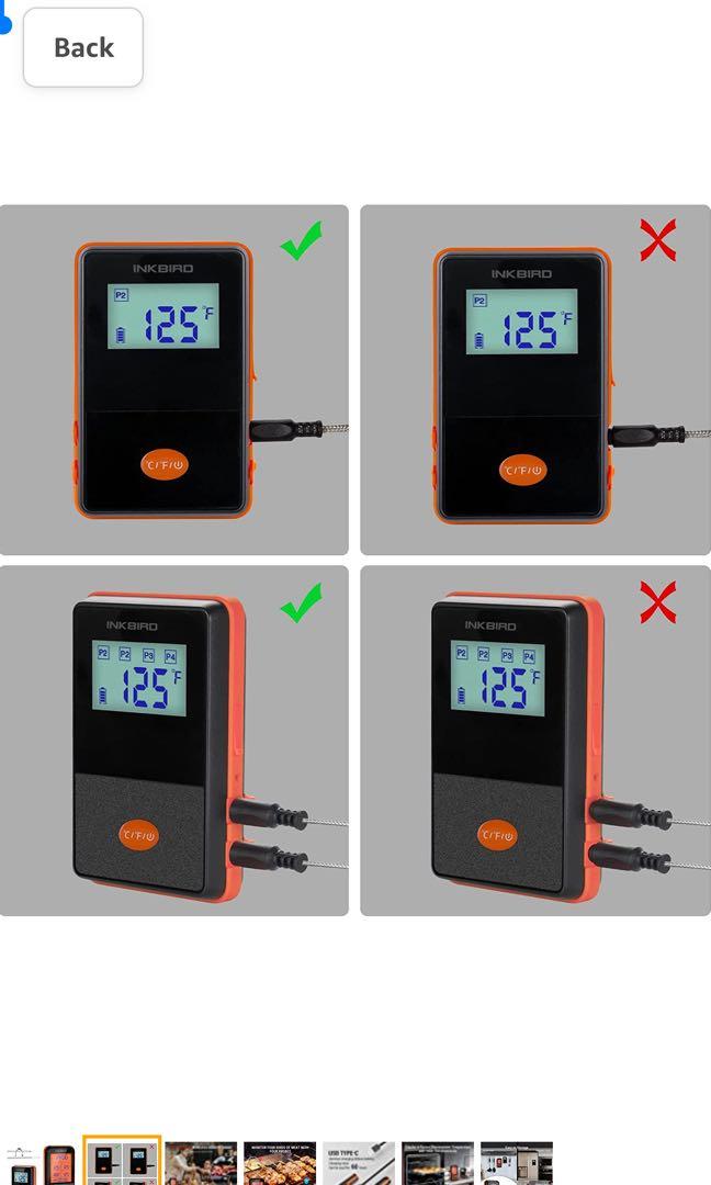Inkbird IRF-4S Wireless Remote Meat Probes Thermometer for Smoker