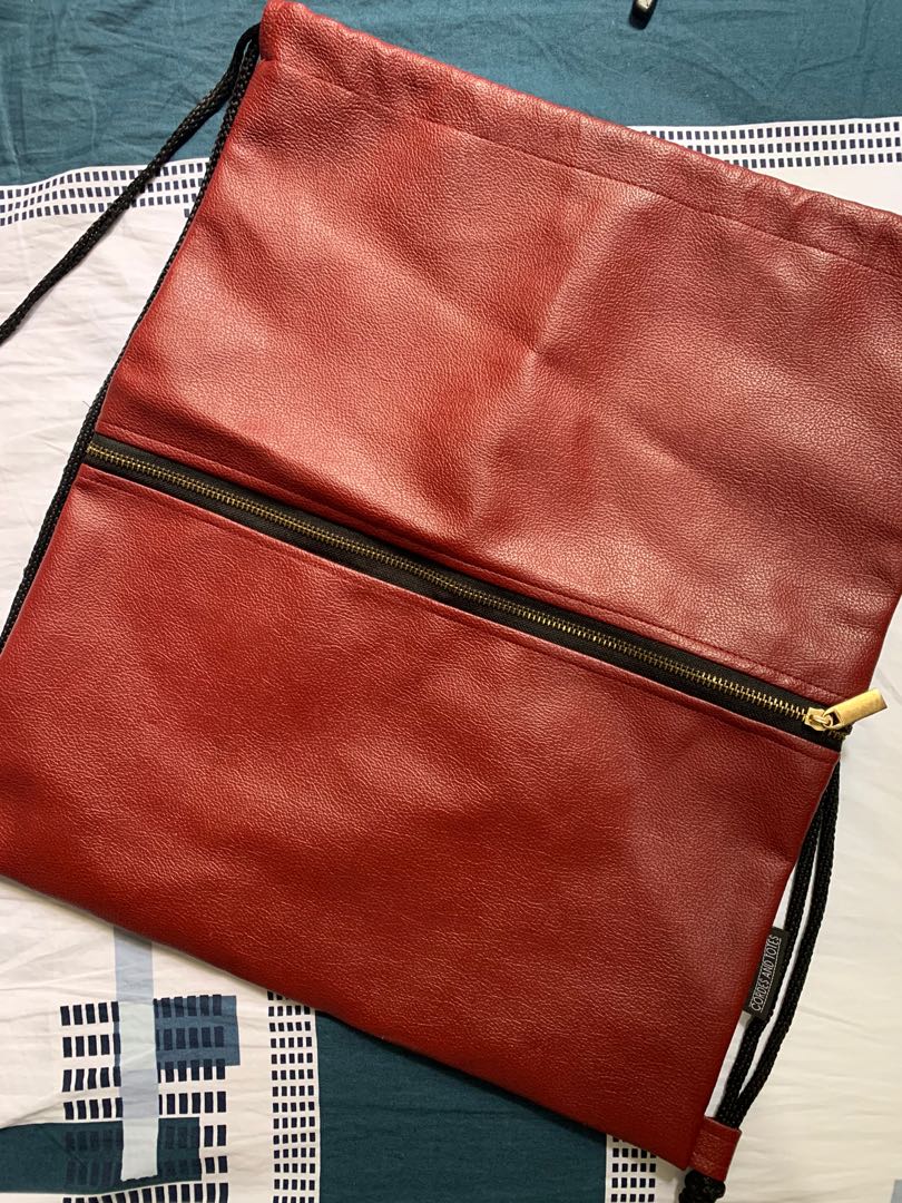 Leather Knapsack, Women's Fashion, Bags & Wallets, Backpacks on Carousell