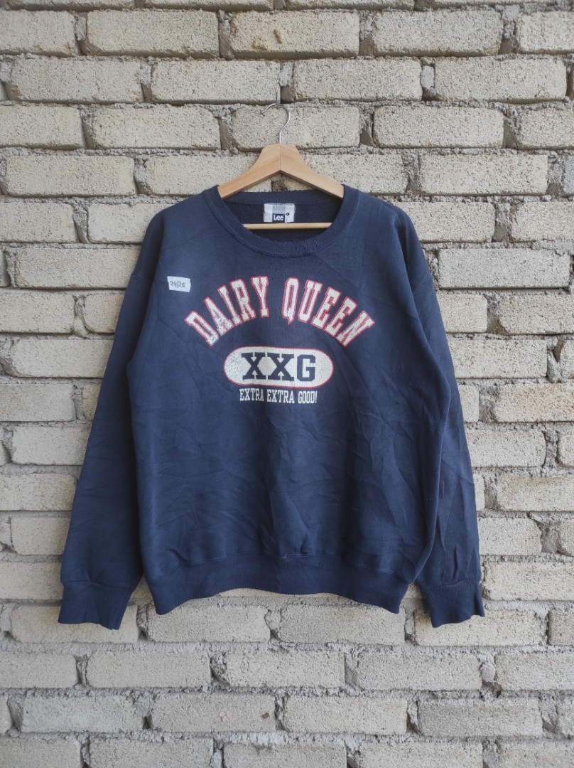 lee dairy queen vintage vtg 90s usa distressed sweatshirt Men s