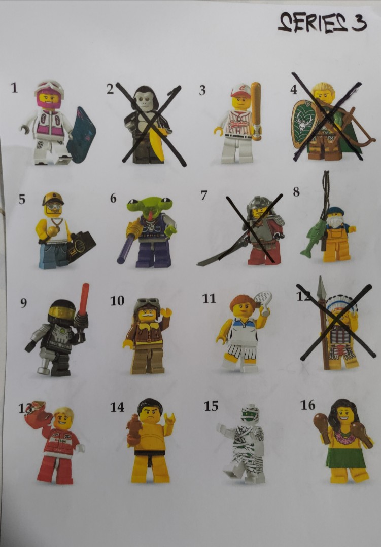 LEGO Minifigures Series 3 Individual Figures, Hobbies & Toys, Toys