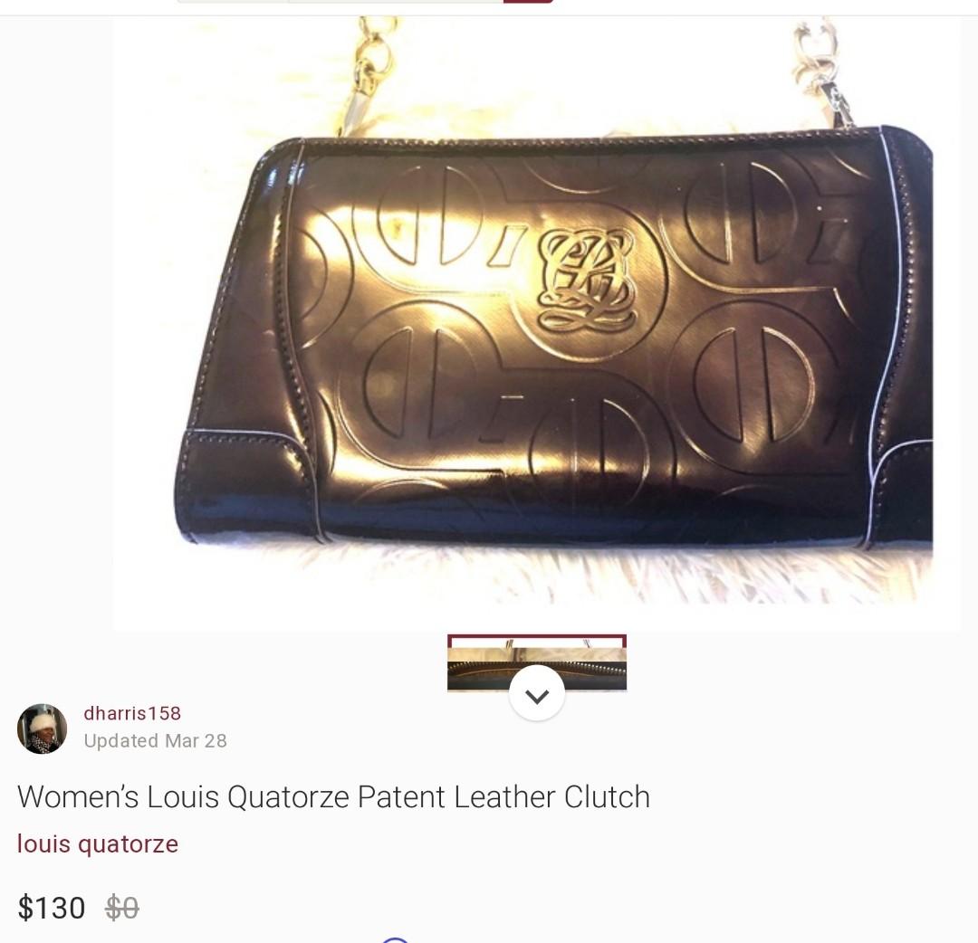 Louis Quatorze LQ Leather Patent Clutch kili bag, Luxury, Bags & Wallets on  Carousell