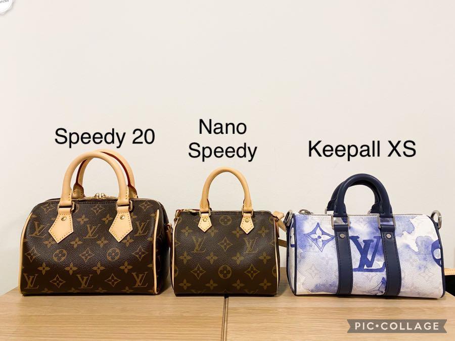 Comparing the Louis Vuitton Nano Speedy vs. Keepall XS