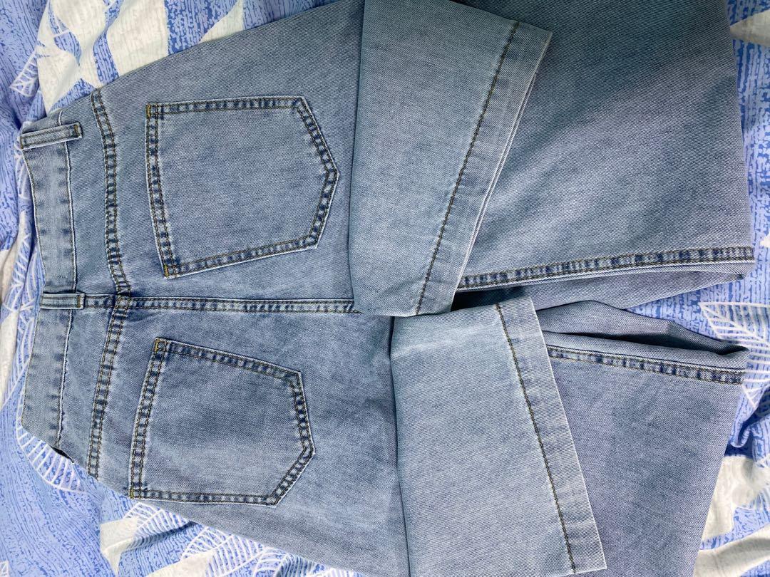 Lovet Dope Pocket Wide Leg Jeans, Women's Fashion, Bottoms, Jeans