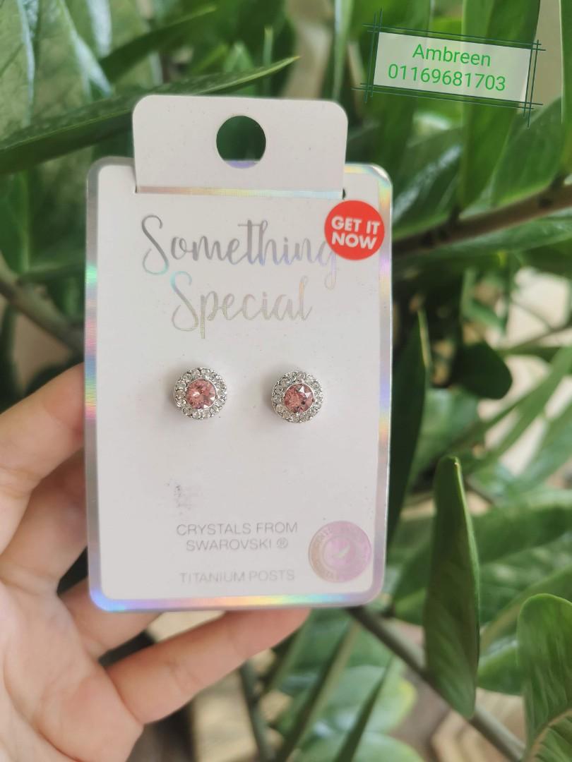Lovisa Crystal From Swarovski Earrings Pink Free Postage