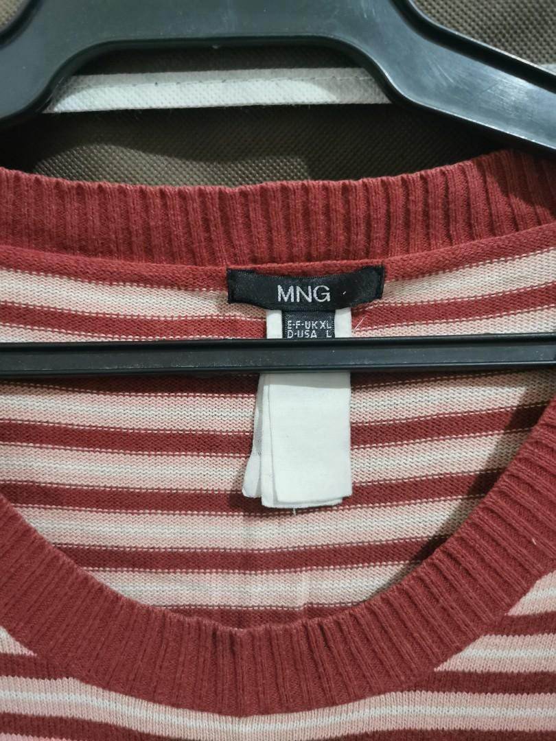 Mango pullovers (Category: Longsleeves) located in Quezon City. Submitted by tababitzmanila (Listing ID 1155660656, Image 2). Description: Mango Red stripes Pullovers.