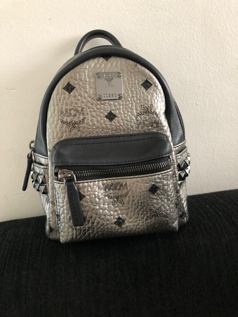 Mcm mini black outlet backpack