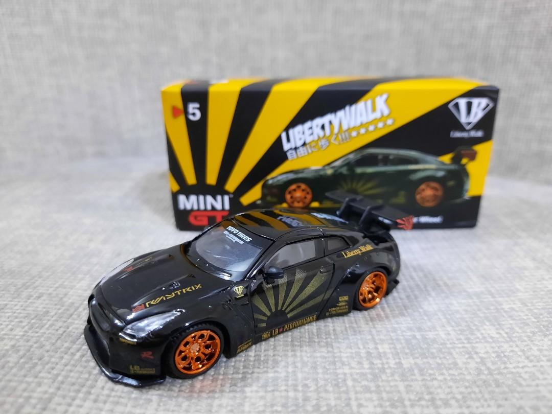 Minigt #5 Nissan GT-R Black with Copper Wheel LibertyWalk LB Works