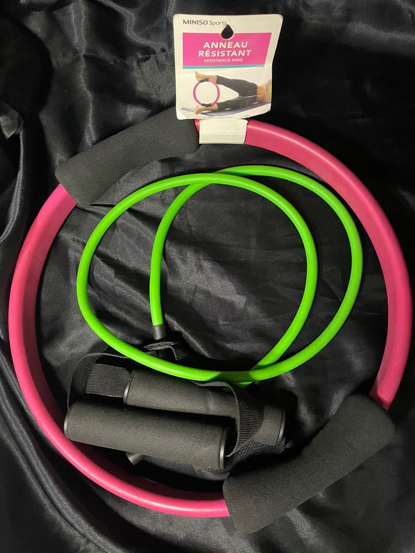 Miniso Resistance Ring + Resistance Band (Exercise Workout Bundle