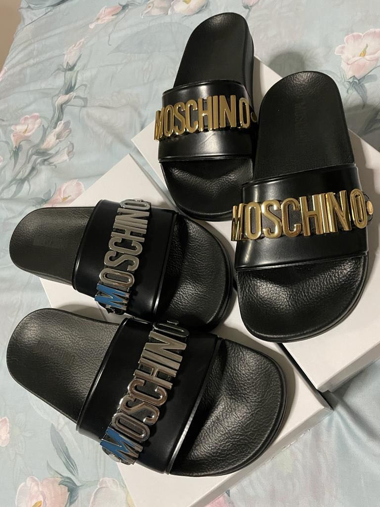 Moschino clearance pool slides