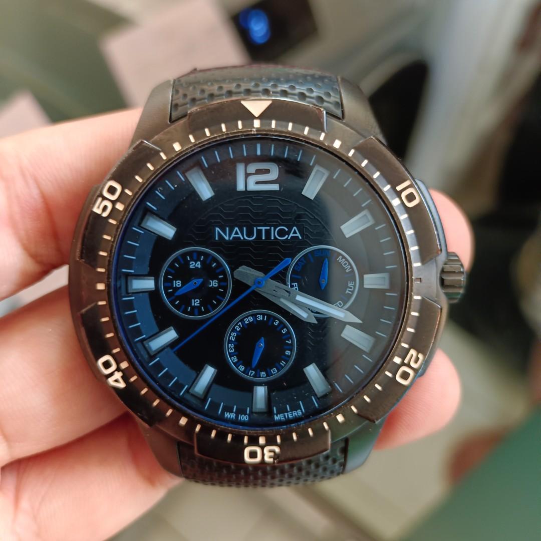 Nautica Frozen Blue Original Fesyen Pria Jam Tangan di Carousell