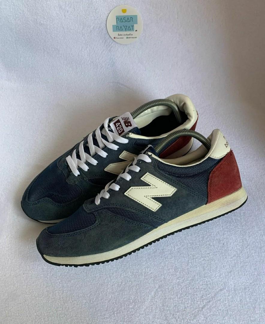 New Balance 420 Trainer Navy Burgundy 