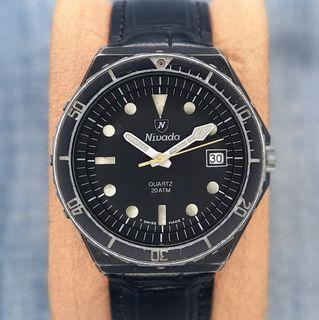 Nivada Date Ref. 87171 Swiss Made Quartz Men's Wristwatch