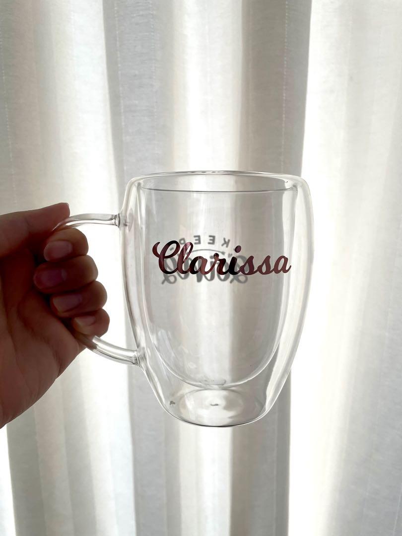 Personalised Cups (Category: Coffee & Tea Tableware) located in Singapore. Submitted by petitegifts.sg (Listing ID 1136824733, Image 3). Description: Personalised Double walled Cups - Consists of 1 quote, 1 name (1 colour) - Quote (5*6.5cm) - Name (4*2cm) Top up $5 for 2 colours .