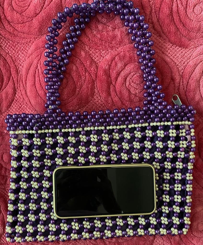 White beaded new arrivals handbag