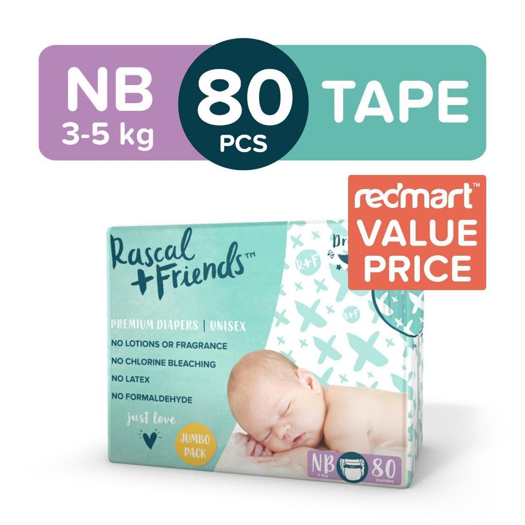 Rascal and Friends Newborn Diapers, Babies & Kids, Bathing & Changing,  Diapers & Baby Wipes on Carousell