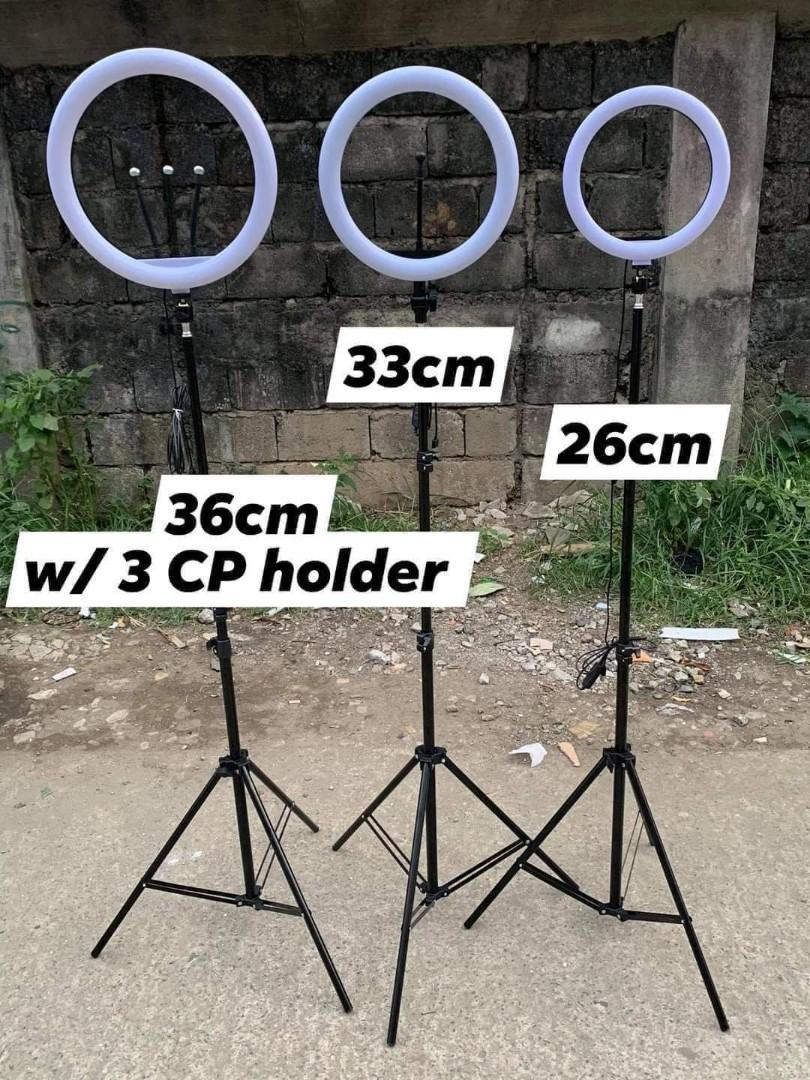 RINGLIGHTS 26cm/33cm/36cm (Category: Mounts & Holders) located in Pasig City. Submitted by gemma_00 (Listing ID 1155543145, Image 1). Description: RESTOCKED!! Available Ringlight Onhand ♥️ 26cm ringlight-P530 33cm ringlight-P700 36cm bulb (3phone holder) - P850 💥Cash on Delivery within Metro Manila and Nearby Areas with Shipping fee.
