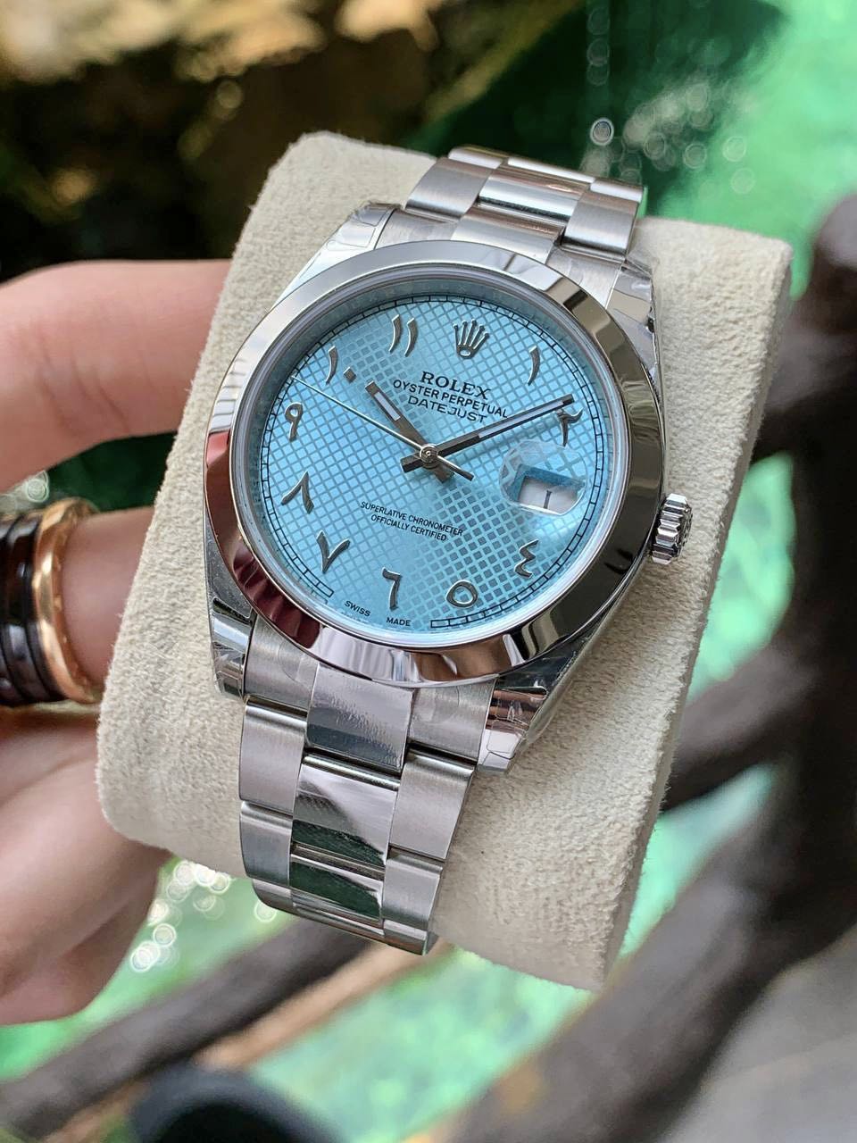 Rolex datejust hot sale ice blue dial