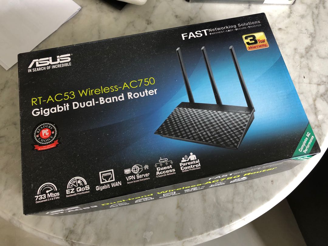 RT-AC53 Wireless-AC750 Router, Computers & Tech, Parts & Accessories ...