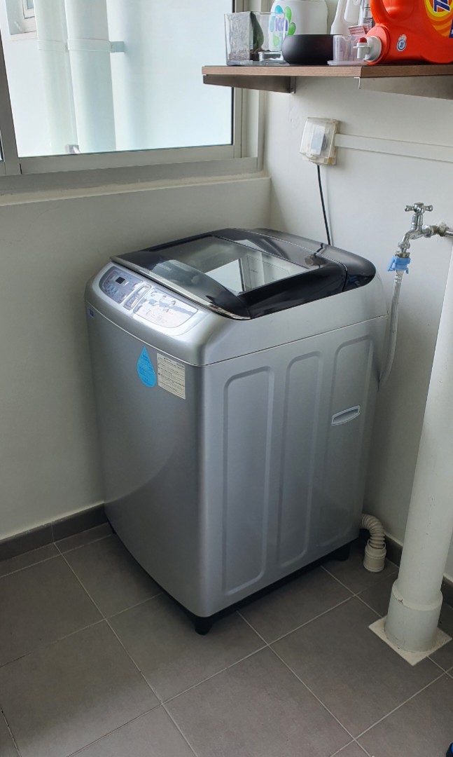 Samsung 8KG Top Load Washing Machine Model WA80F5S7 Diamond Drum Wobble Technology Air Turbo