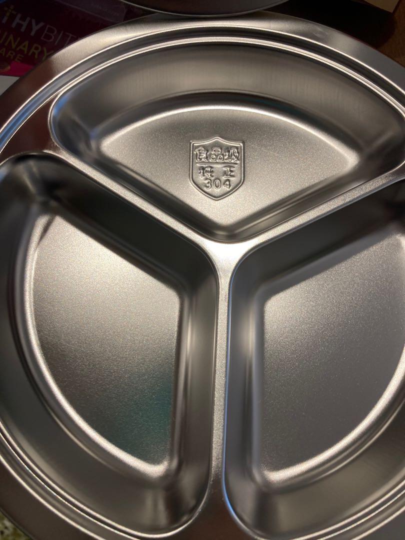 Stainless Steel 304 Canteen Plates Portion Ration, TV & Home Appliances