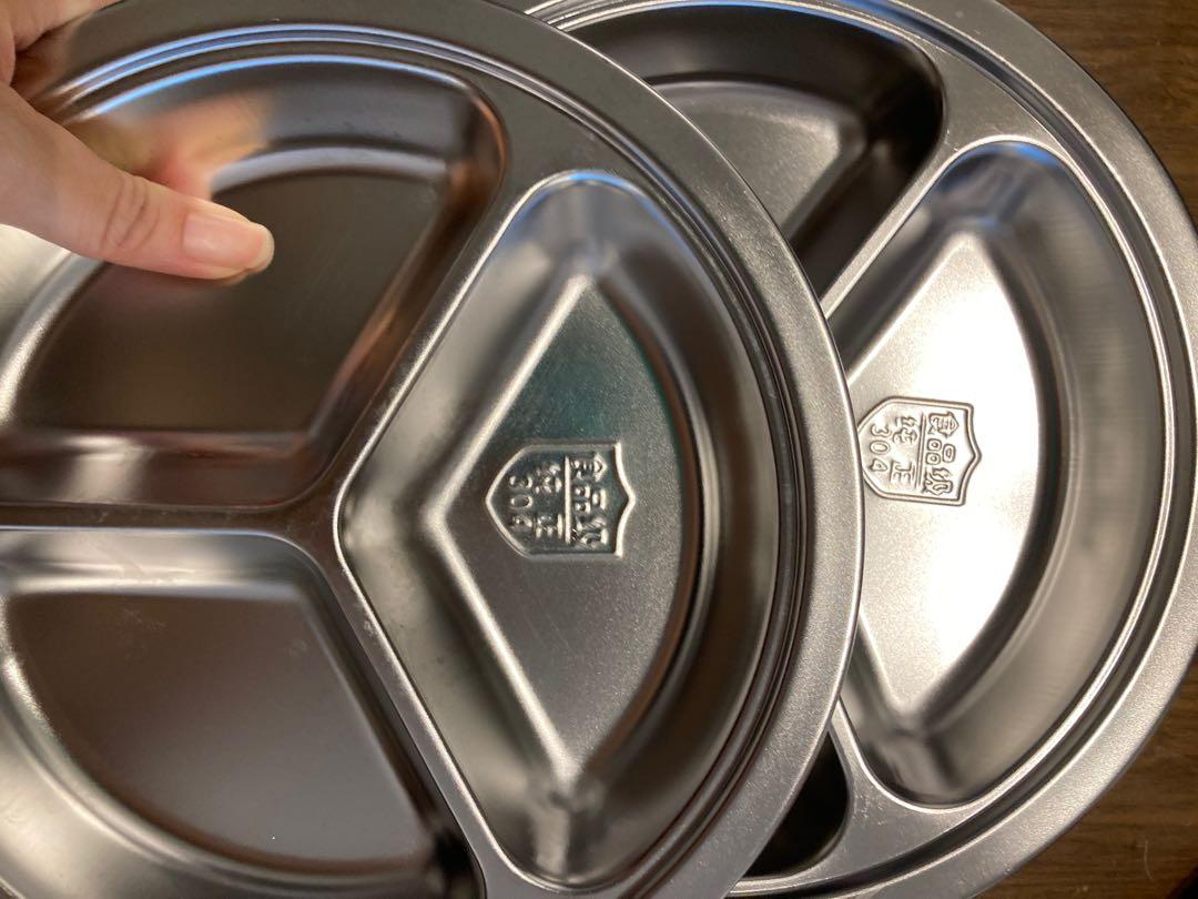 Stainless Steel 304 Canteen Plates Portion Ration, TV & Home Appliances