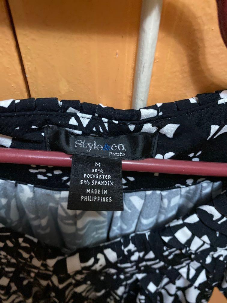 Style & Co Black & White Top (Category: Blouses) located in Quezon City. Submitted by jxl.declutter (Listing ID 1155668812, Image 2). Description: fits M-L.