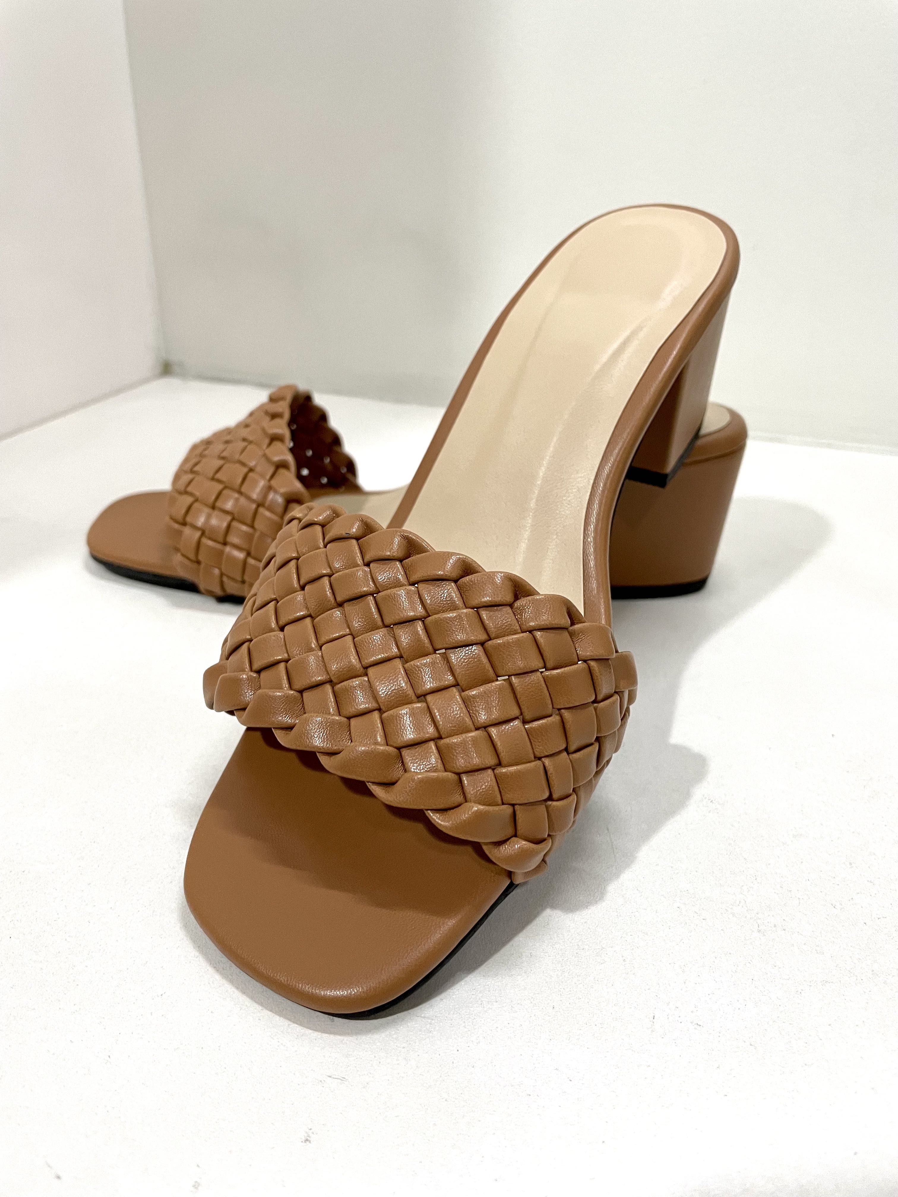 Woven Block Heels