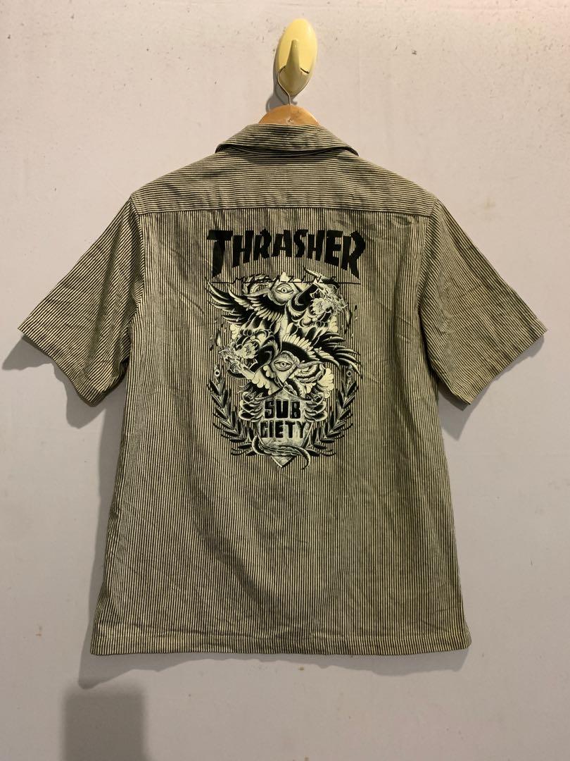 Thrasher button up shirt best sale