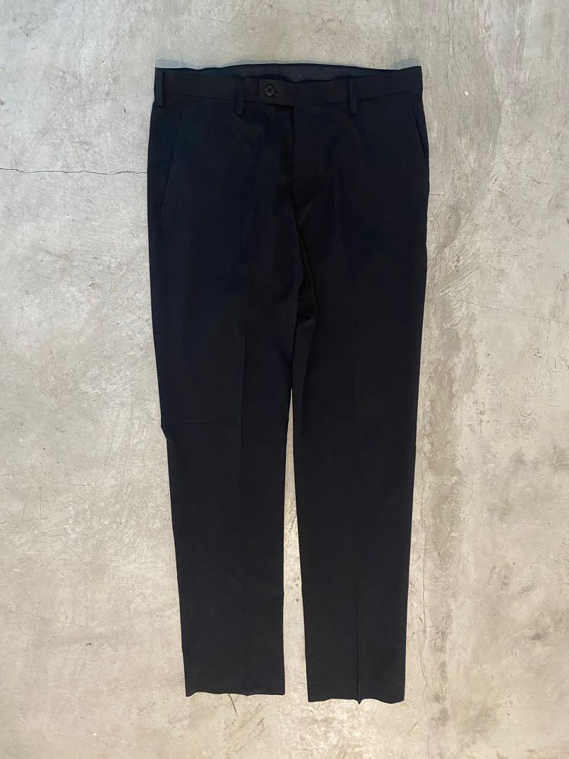 UNIQLO Work Pants Ankle Black, Fesyen 