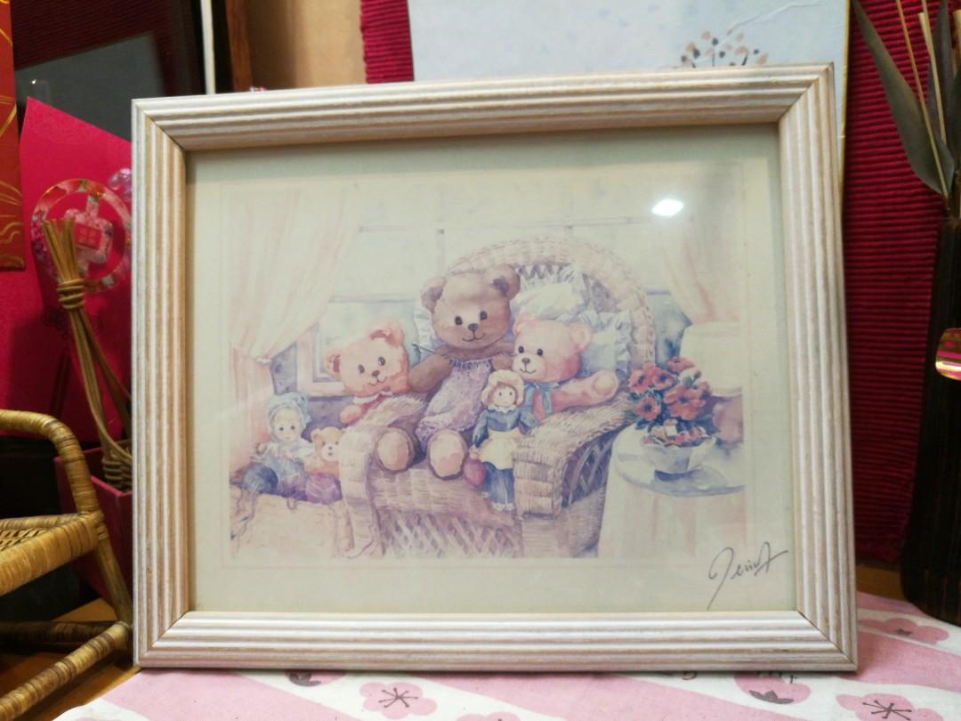 Teddy bear framed art deals