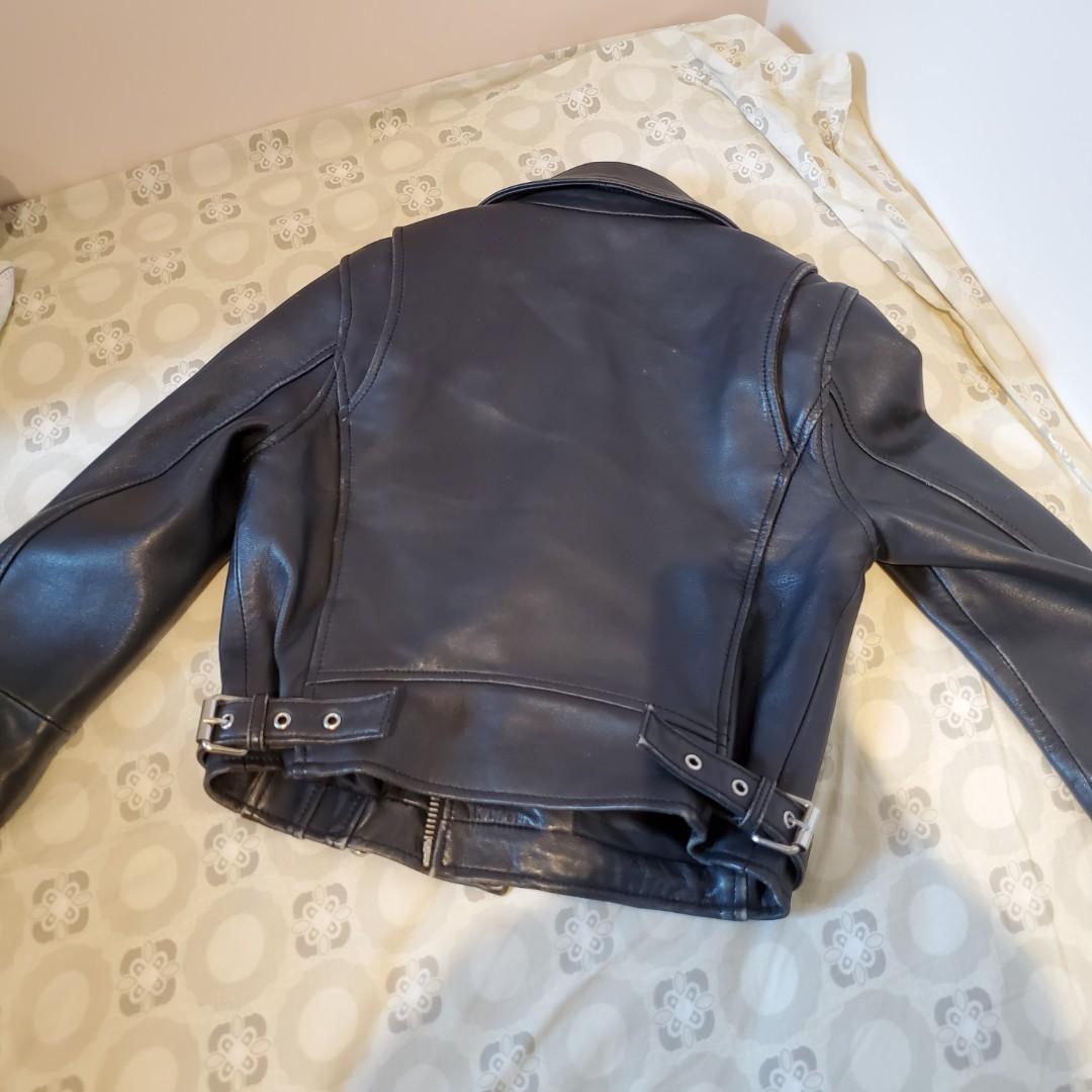 Whistles rose hotsell crop leather jacket
