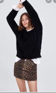 ZARA TRF LEOPARD PRINT SKIRT