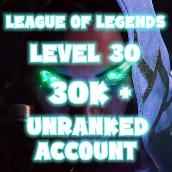 league of legends lvl 30 account