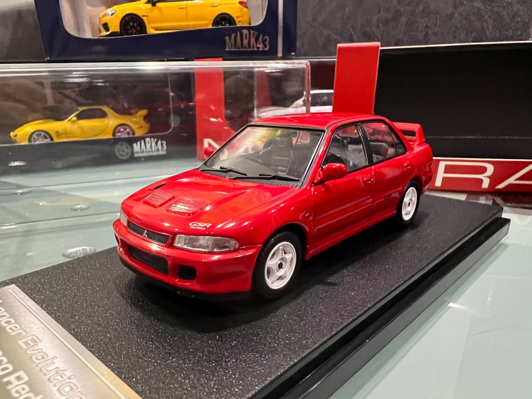 1/43 HPI Mitsubishi Lancer Evolution II Monaco Red, Hobbies & Toys 