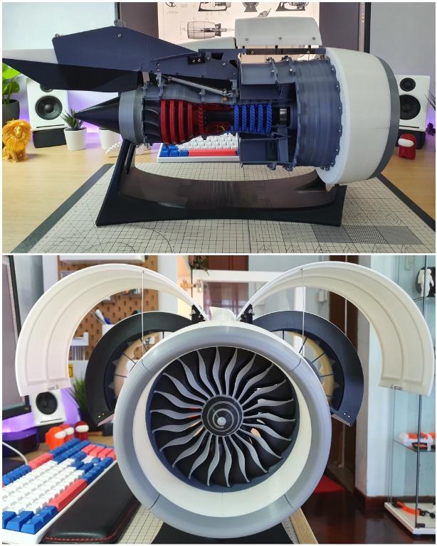 3D Printed Jet Engine Model RollsRoyce Trent 900 Airbus A380