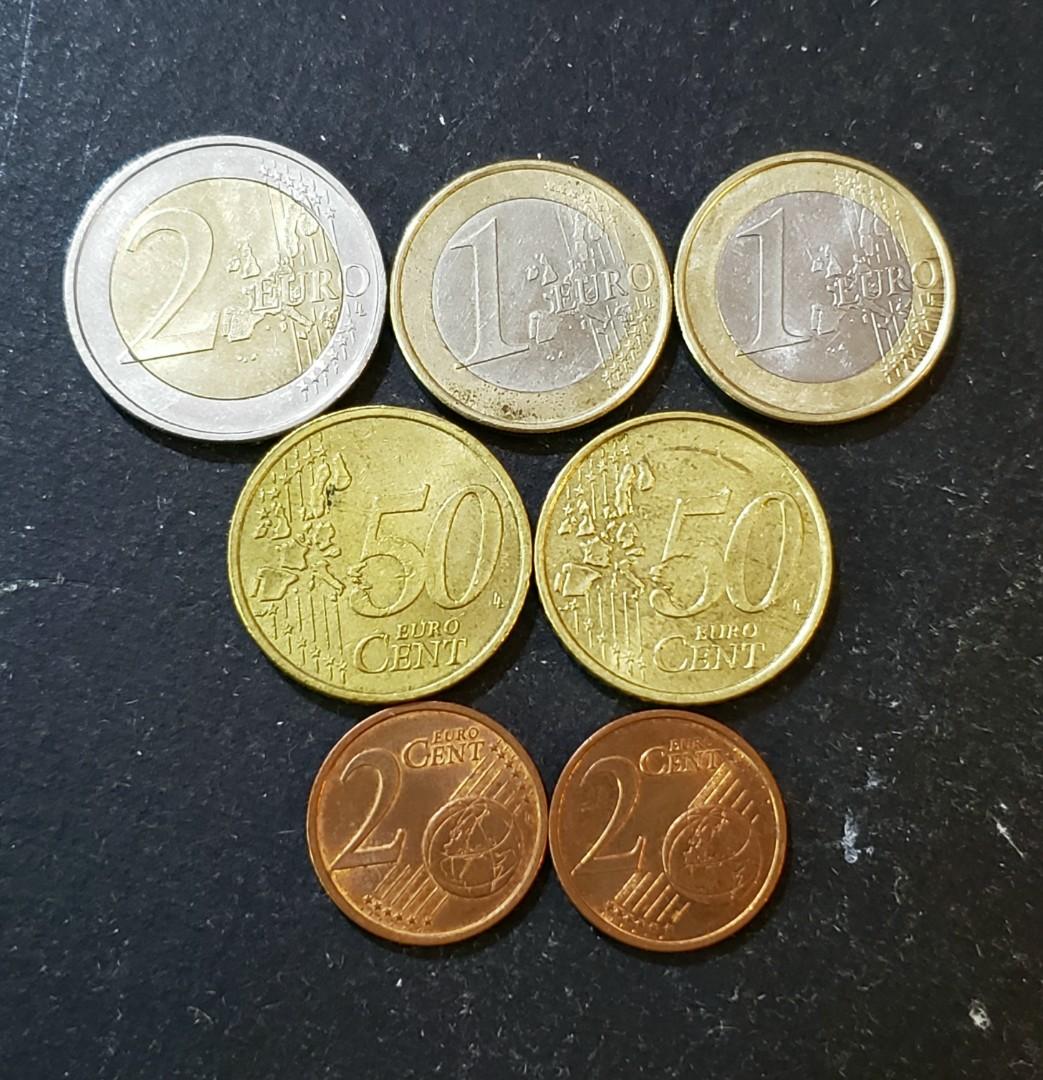 歐元(德國)幣共7枚, 興趣及遊戲, 收藏品及紀念品, 錢幣- Carousell