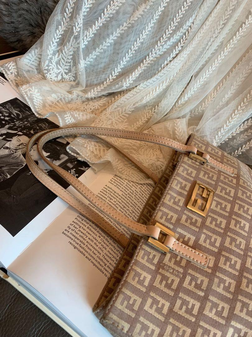 88 new Vintage fendi pink monogram cloth shoulder bag Carousell