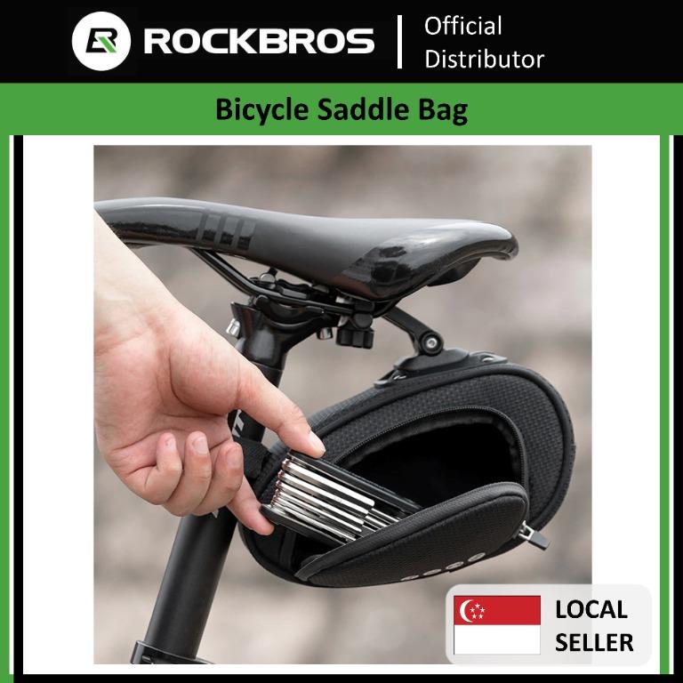 Bicycle Saddle Bag Cycling Repair Tool Storage Pack MTB Bike W/ Reflective Strip 