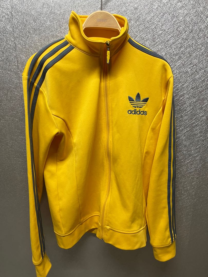 Yellow adidas online track top