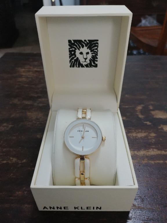 Anne Klein watch for ladies all gold and white metal ceramic