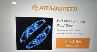 Armaspeed VW Golf MK7/MK7.5 Forged Carbon Paddle Shifters Luminous Blue