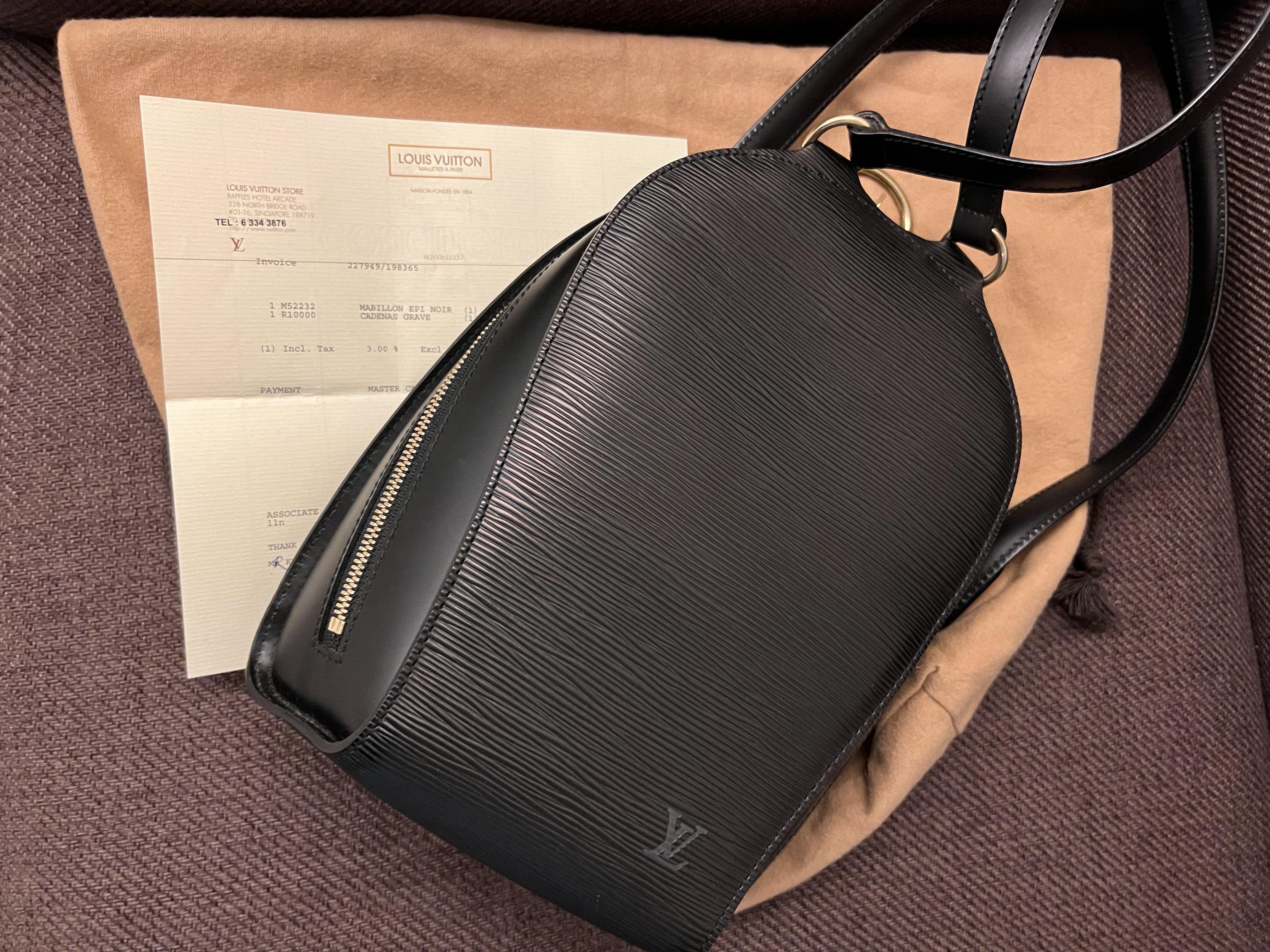 Louis Vuitton Epi Mabillon Backpack Black noir used M52232 LV