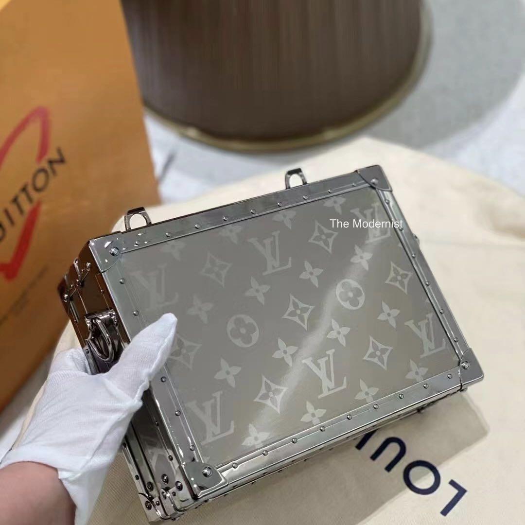 LV Louis Vuitton WOMENS MONOGRAM LEATHER BOX SHOULDER BAG  Louis vuitton  petite malle Bags Handbag straps
