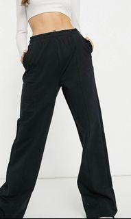 Black Straight Leg Trackies