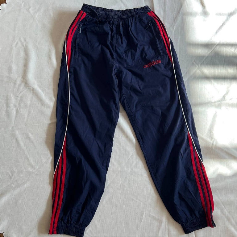 Blue and red track pants sale