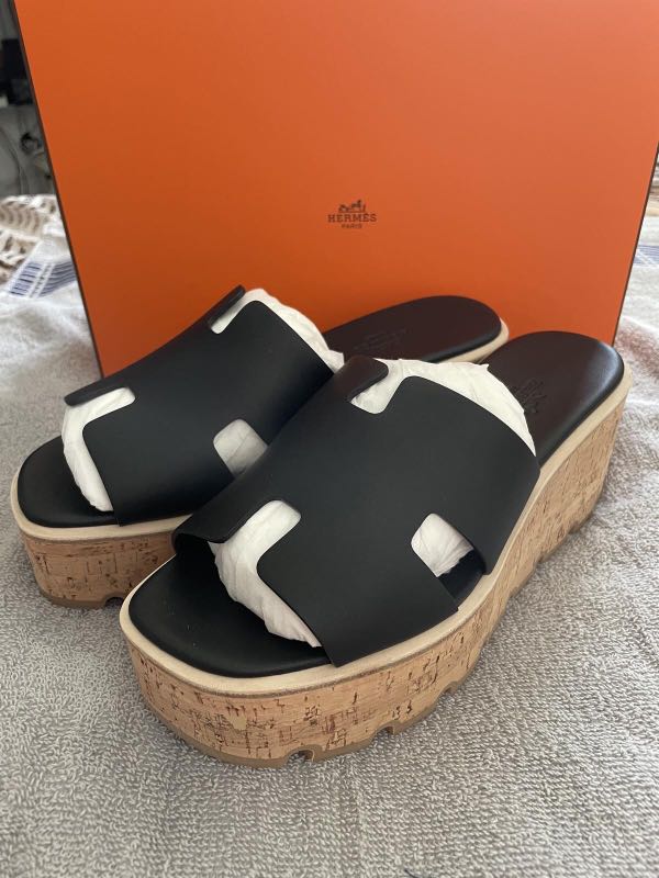 Hermes shop wedge sandals